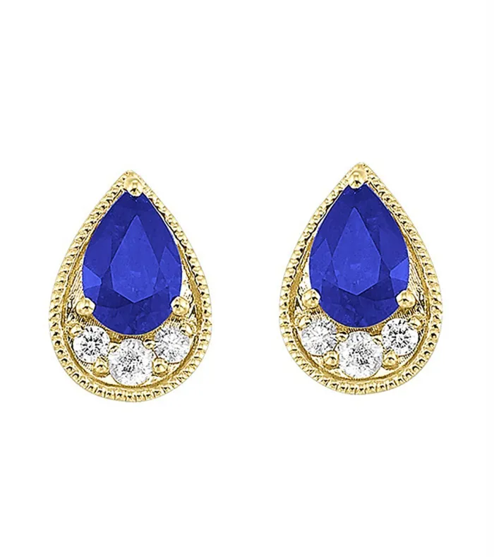 14k YG Gold Diamond Gemstone Earring ER357814YDS GemsOne Earrings