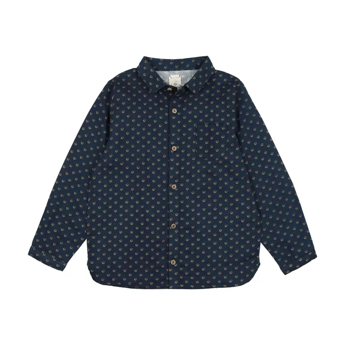 Analogie Boys Shirt Medallion Print Analogie Earrings