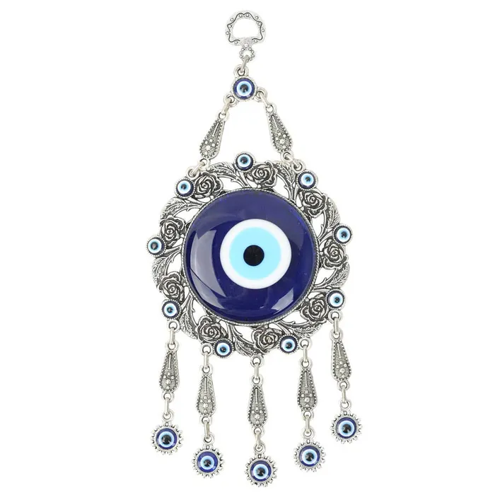 Benjamin International Necklaces Wall Hanging Evil Eye With RosesLeaves