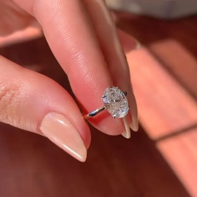Classic Oval Cut Solitaire Ring Shineofidamond Rings Classic Oval Cut Solitaire Ring Shineofidamond Rings