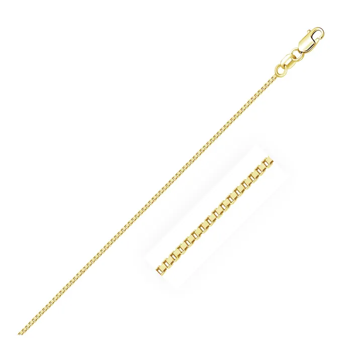 Earrings MayaMila 14k Yellow Gold Classic Box Chain 08mm