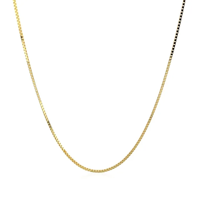 Earrings MayaMila 14k Yellow Gold Classic Box Chain 08mm