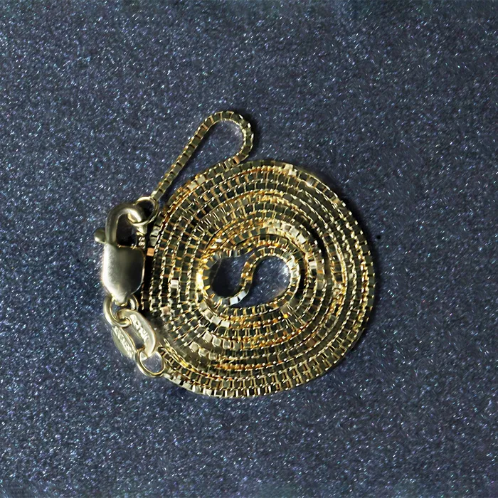 Earrings MayaMila 14k Yellow Gold Classic Box Chain 08mm