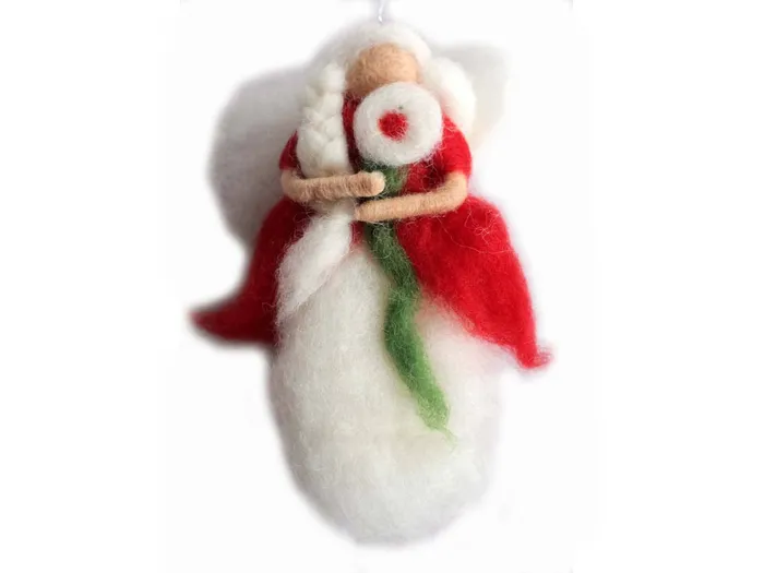 Handcrafted Felt Red Forest Fairy Holiday Global Crafts Rings
