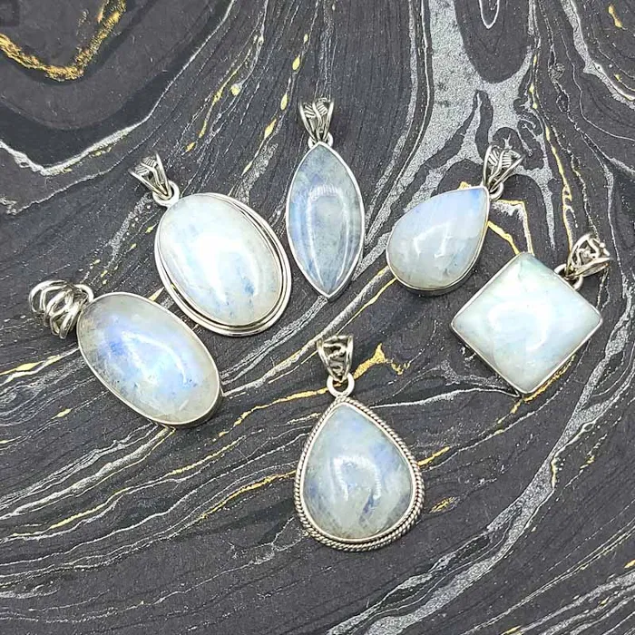 Jensen Rocks Earrings Rainbow Moonstone Pendants Assorted Style