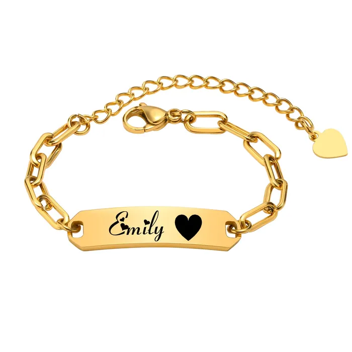 Juzan Jewelry Bracelets Paperclip Chain Baby Bracelet