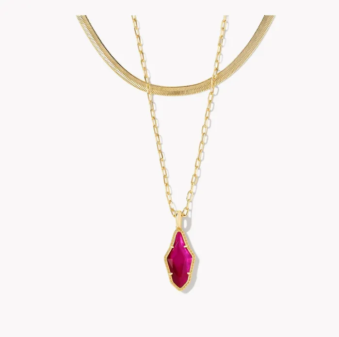 KENDRA SCOTT KENDRA SCOTT Evelyn Gold Multi Strand Necklace in Dark Magenta Illusion 9608875149 Necklaces KENDRA SCOTT KENDRA SCOTT Evelyn Gold Multi Strand Necklace in Dark Magenta Illusion 9608875149 Necklaces