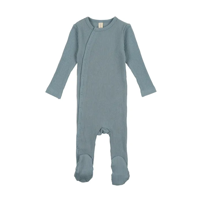 Lilette Necklaces Lilette Side Snap Ribbed Footie Ocean