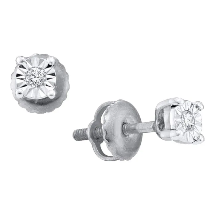 mayamila Earrings 10kt White Gold Womens Round Diamond Solitaire Illusion Earrings 120 Cttw mayamila Earrings 10kt White Gold Womens Round Diamond Solitaire Illusion Earrings 120 Cttw