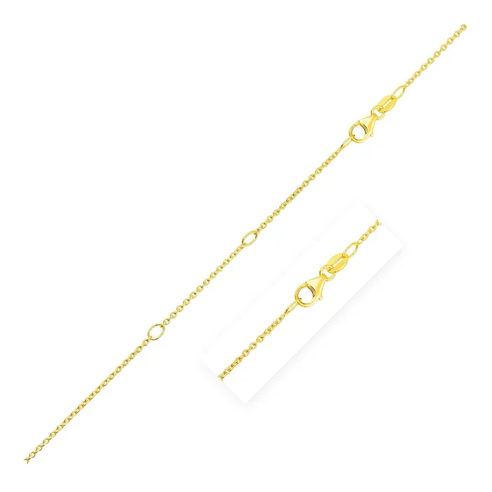 MayaMila Earrings Double Extendable Cable Chain in 14k Yellow Gold 12mm