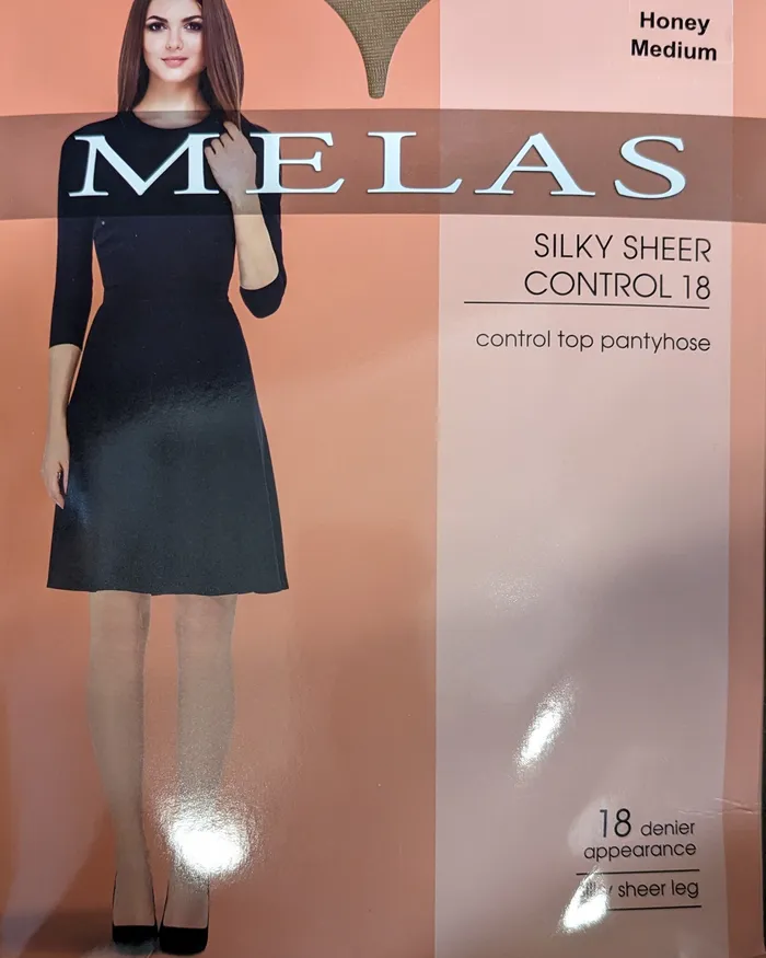 Melas Silky Sheer Control 18 Denier Stockings Nude AS622 Melas Earrings