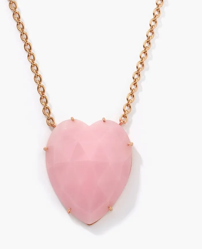 Necklaces Heart Shape Rose Cut Pink Opal Necklace18k Irene Neuwirth