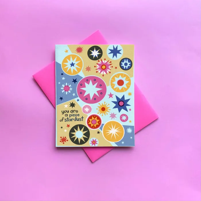 Pier Six Press Magic and Stardust Risograph Greeting Card Necklaces
