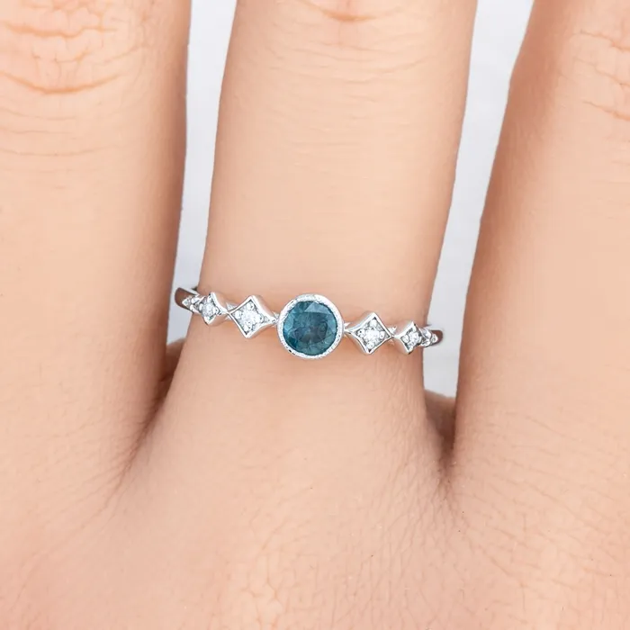 Rings Envero Jewelry Celeste Ring 4mm 035ct Sapphire 14K Gold Rings Envero Jewelry Celeste Ring 4mm 035ct Sapphire 14K Gold