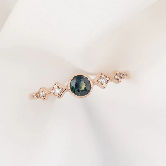 Rings Envero Jewelry Celeste Ring 4mm 035ct Sapphire 14K Gold Rings Envero Jewelry Celeste Ring 4mm 035ct Sapphire 14K Gold