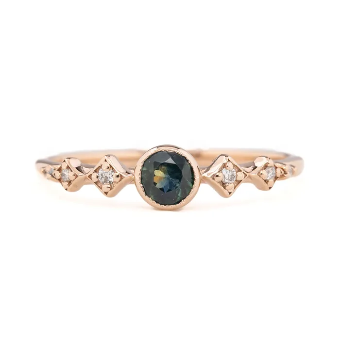 Rings Envero Jewelry Celeste Ring 4mm 035ct Sapphire 14K Gold Rings Envero Jewelry Celeste Ring 4mm 035ct Sapphire 14K Gold