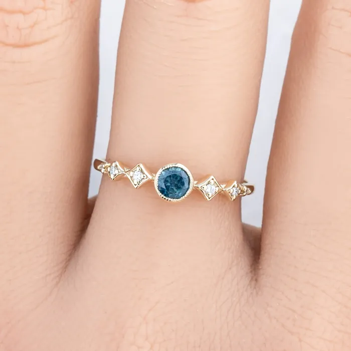 Rings Envero Jewelry Celeste Ring 4mm 035ct Sapphire 14K Gold Rings Envero Jewelry Celeste Ring 4mm 035ct Sapphire 14K Gold
