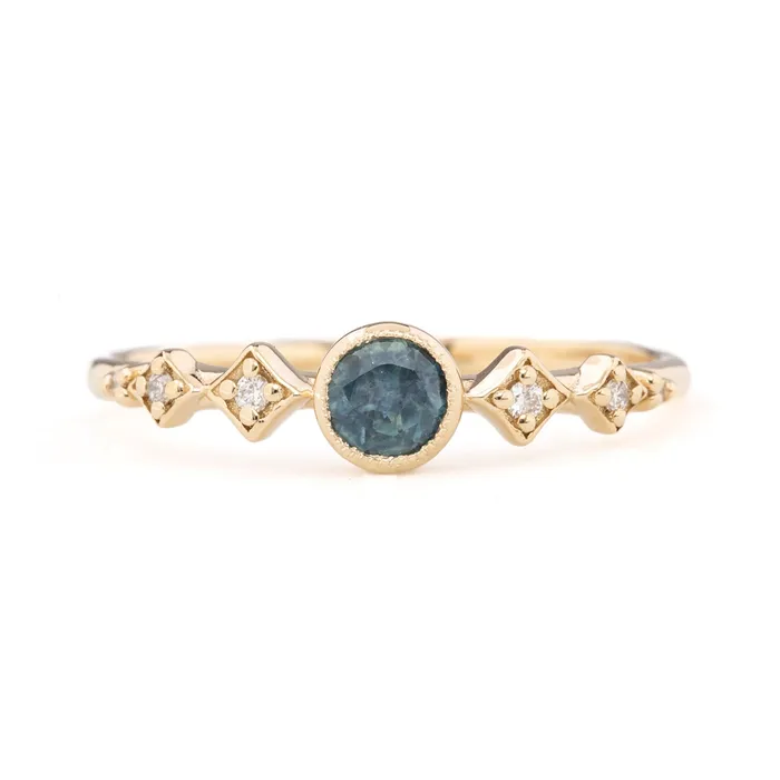 Rings Envero Jewelry Celeste Ring 4mm 035ct Sapphire 14K Gold Rings Envero Jewelry Celeste Ring 4mm 035ct Sapphire 14K Gold