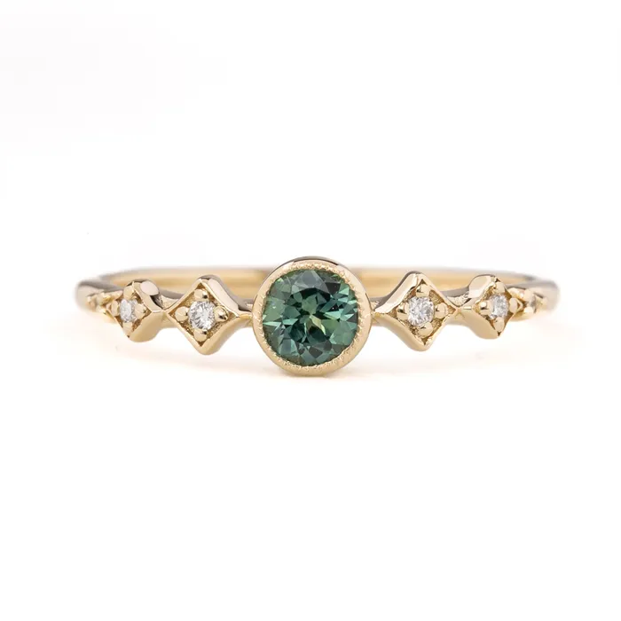 Rings Envero Jewelry Celeste Ring 4mm 035ct Sapphire 14K Gold Rings Envero Jewelry Celeste Ring 4mm 035ct Sapphire 14K Gold