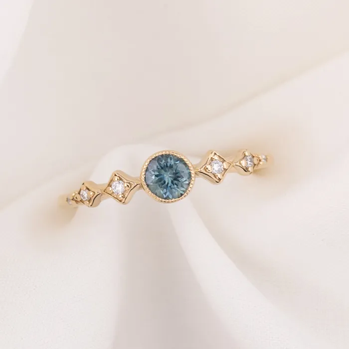 Rings Envero Jewelry Celeste Ring 4mm 035ct Sapphire 14K Gold Rings Envero Jewelry Celeste Ring 4mm 035ct Sapphire 14K Gold