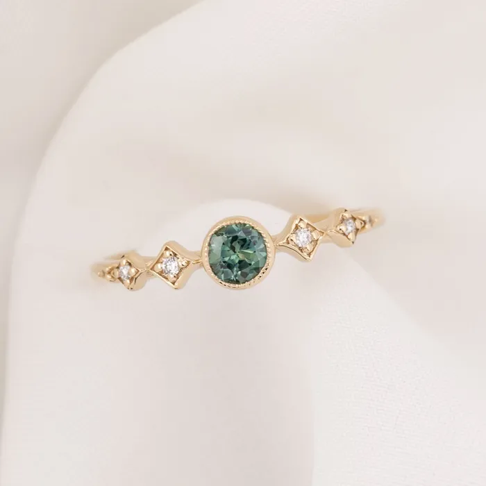 Rings Envero Jewelry Celeste Ring 4mm 035ct Sapphire 14K Gold Rings Envero Jewelry Celeste Ring 4mm 035ct Sapphire 14K Gold