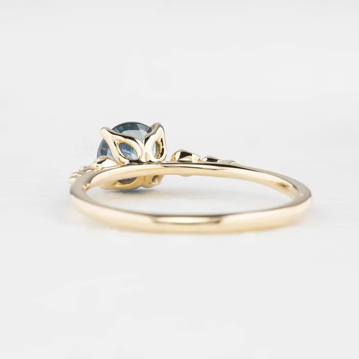 Rings Envero Jewelry Estel Fleur Four Prongs Ring 115ct Parti Blue Green Montana Sapphire 14K Yellow Gold One of a kind Rings Envero Jewelry Estel Fleur Four Prongs Ring 115ct Parti Blue Green Montana Sapphire 14K Yellow Gold One of a kind