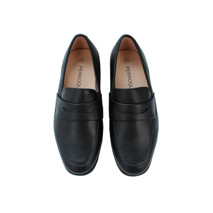 Rings Perroquet Shoes Perroquet Boys Leather Penny Loafer Black