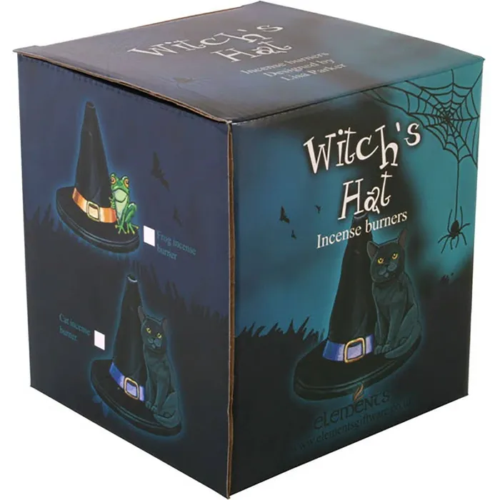 Witch Hat With Cat Incense Cone Holder Something Different Wholesale Necklaces Witch Hat With Cat Incense Cone Holder Something Different Wholesale Necklaces