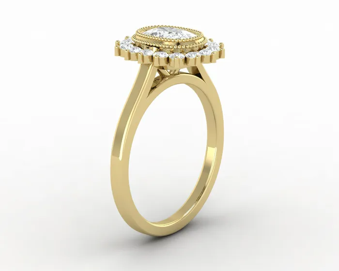 Allegra 100 Ct Cushion Cut Halo Engagement Ring Sapheena Jewelry Rings