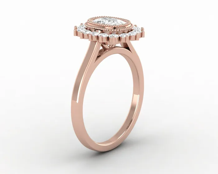 Allegra 100 Ct Cushion Cut Halo Engagement Ring Sapheena Jewelry Rings
