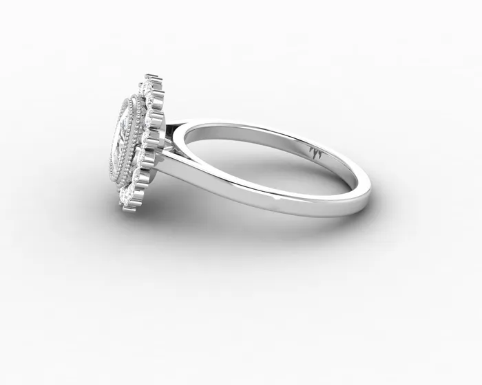 Allegra 100 Ct Cushion Cut Halo Engagement Ring Sapheena Jewelry Rings