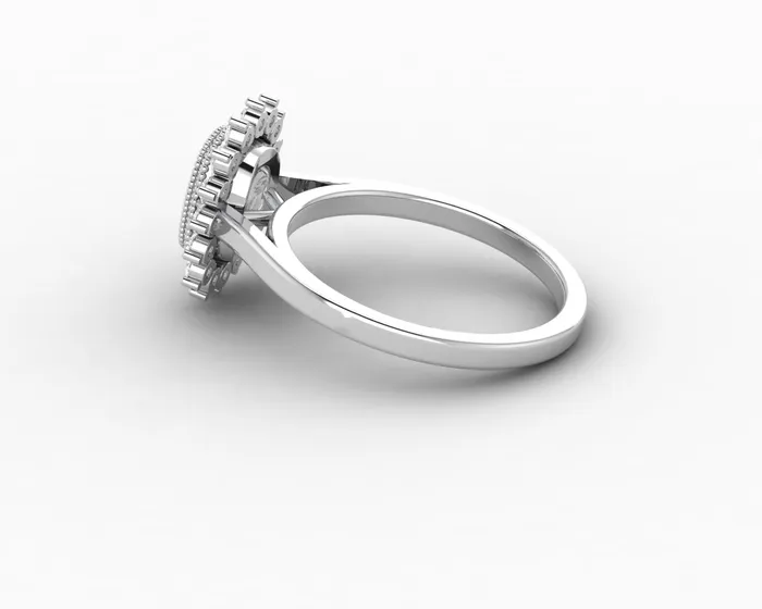 Allegra 100 Ct Cushion Cut Halo Engagement Ring Sapheena Jewelry Rings