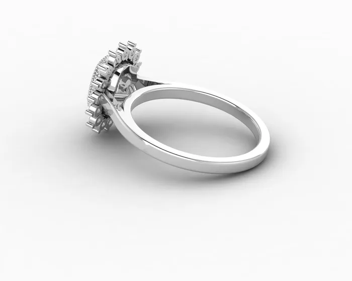 Allegra 100 Ct Cushion Cut Halo Engagement Ring Sapheena Jewelry Rings