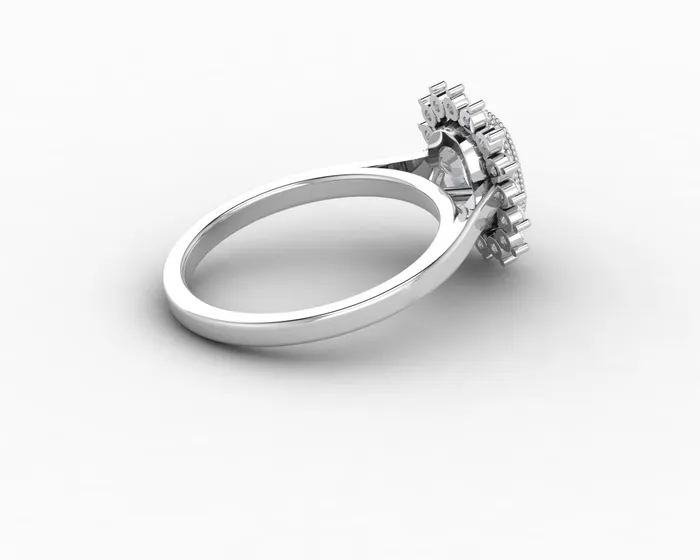 Allegra 100 Ct Cushion Cut Halo Engagement Ring Sapheena Jewelry Rings