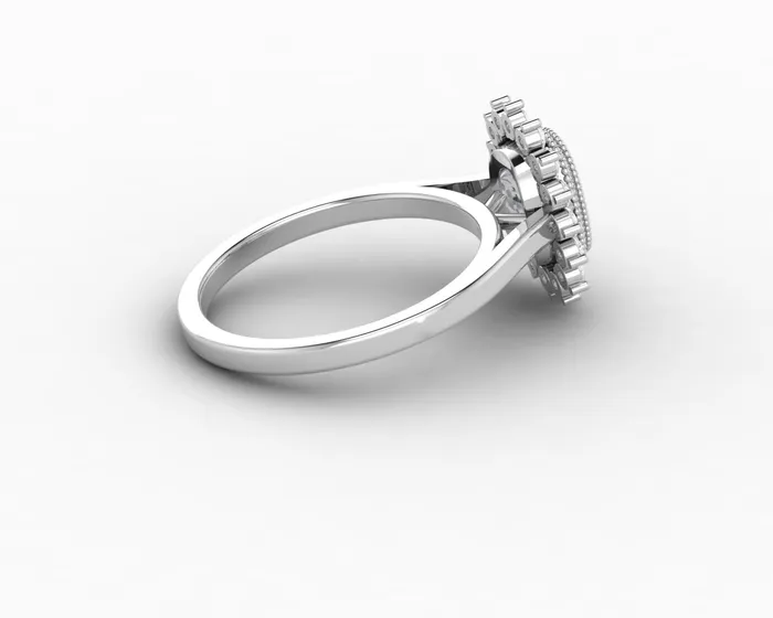 Allegra 100 Ct Cushion Cut Halo Engagement Ring Sapheena Jewelry Rings