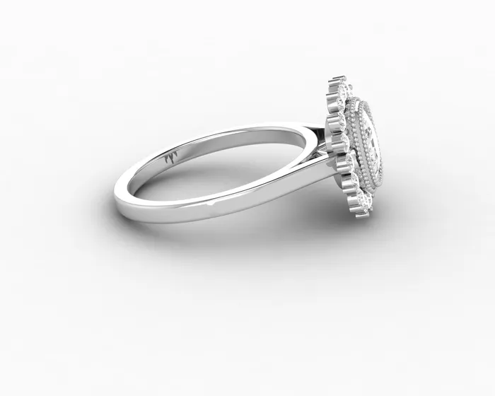 Allegra 100 Ct Cushion Cut Halo Engagement Ring Sapheena Jewelry Rings