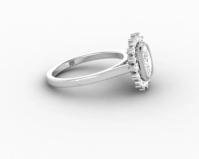 Allegra 100 Ct Cushion Cut Halo Engagement Ring Sapheena Jewelry Rings