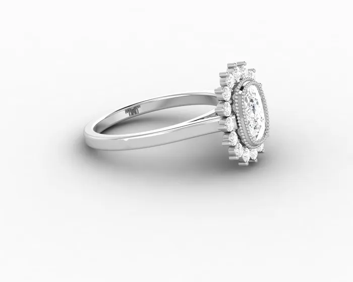 Allegra 100 Ct Cushion Cut Halo Engagement Ring Sapheena Jewelry Rings
