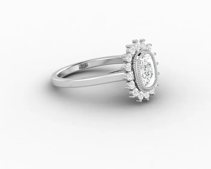 Allegra 100 Ct Cushion Cut Halo Engagement Ring Sapheena Jewelry Rings