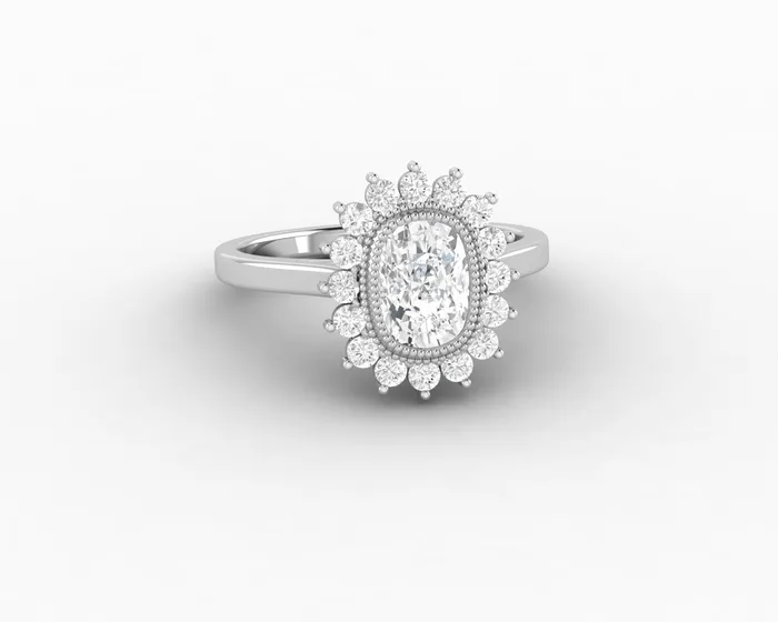 Allegra 100 Ct Cushion Cut Halo Engagement Ring Sapheena Jewelry Rings