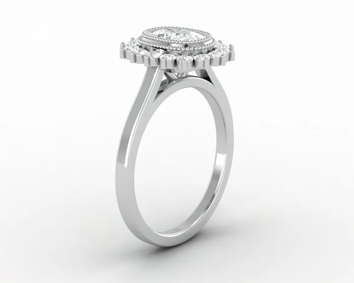 Allegra 100 Ct Cushion Cut Halo Engagement Ring Sapheena Jewelry Rings