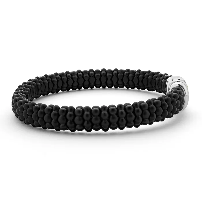 Bracelets Black Caviar Matte Ceramic Beaded Bracelet 9mm LAGOS