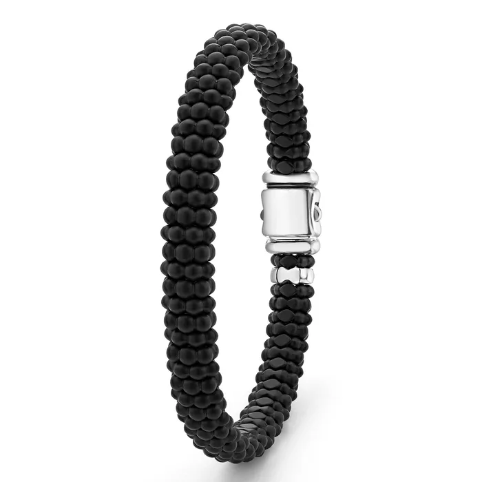 Bracelets Black Caviar Matte Ceramic Beaded Bracelet 9mm LAGOS