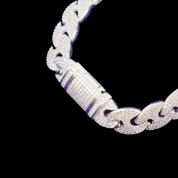 Bracelets CUBAN 14MM Cuban Link Iced Out Diamond Necklace Bracelet Set