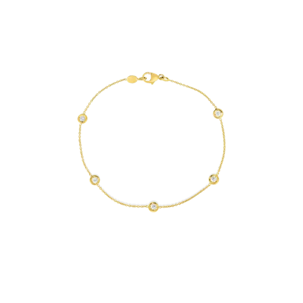 Diamonds By The Inch Yellow Gold 5 Station Bracelet ROBERTO COIN Bracelets Diamonds By The Inch Yellow Gold 5 Station Bracelet ROBERTO COIN Bracelets