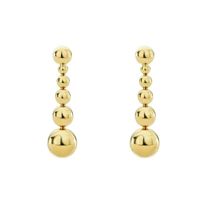 Earrings Caviar Gold Six Graduated Bead Drop Earrings LAGOS