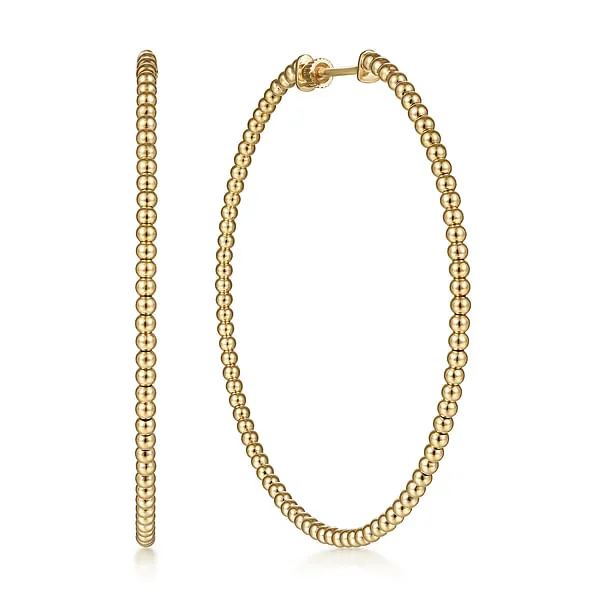 Earrings GABRIEL CO 14K Yellow Gold Bujukan Classic Hoop Earrings in size 60mm Earrings GABRIEL CO 14K Yellow Gold Bujukan Classic Hoop Earrings in size 60mm