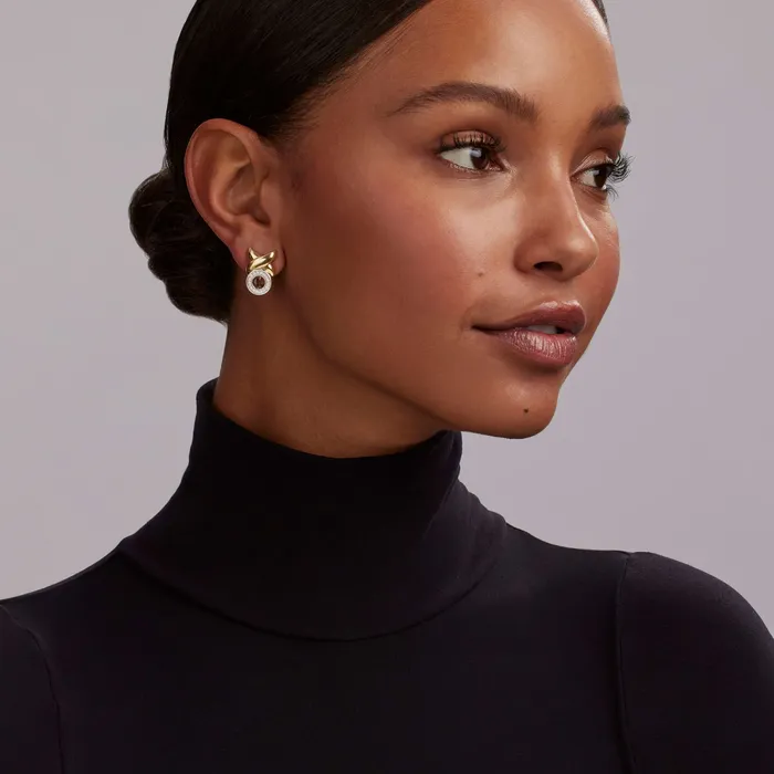 Embrace 18K Gold XO Diamond Earrings LAGOS Earrings