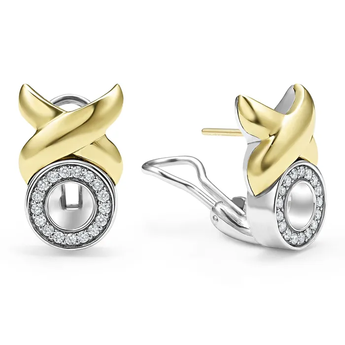 Embrace 18K Gold XO Diamond Earrings LAGOS Earrings