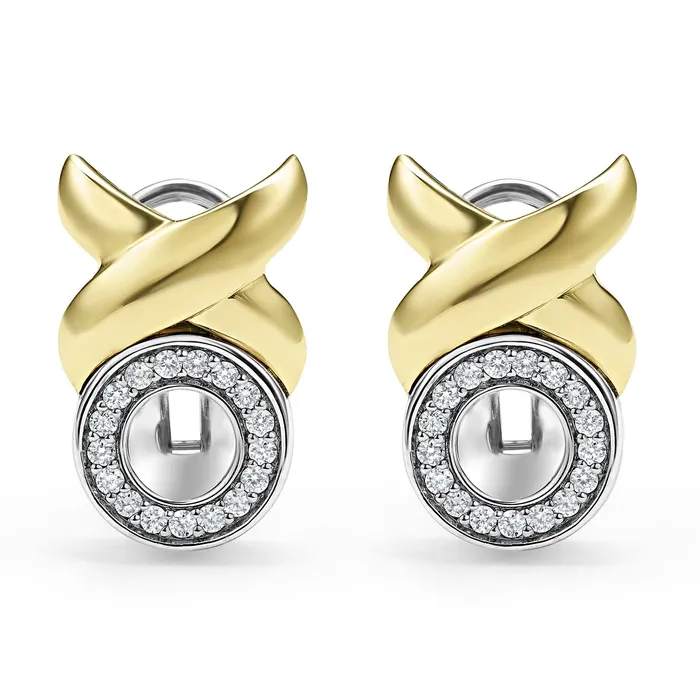 Embrace 18K Gold XO Diamond Earrings LAGOS Earrings